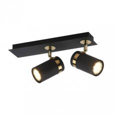 Italux Verano SPL-2031-2 oprawa natynkowa nowoczesna czarny mat, złoty chrom GU10 2x35W 32cm IP20