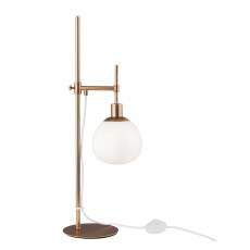 Maytoni Erich MOD221-TL-01-G lampa stołowa metalowa rama mosiądz matowy klosz szkło 1XE14 40W 17cm