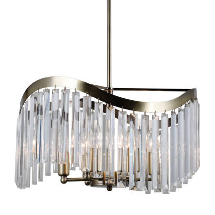 Italux Sabriga PND-44544-6 lampa wisząca glamour kryształy brąz antyczny IP20 E14 6x40W 48cm