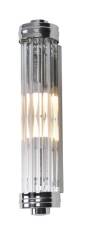 Maxlight Florence W0241 kinkiet lampa ścienna chrom art deco cylindryczna szklana forma 2x40W E14 40cm