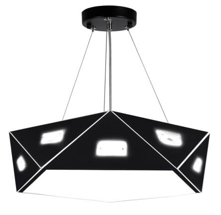 Candellux NEMEZIS 31-59130 lampa wisząca pięciokątna czarna z kryształkami 3X40W G9 42cm