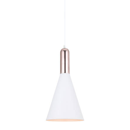 Italux lampa wisząca Khaleo MDM-3030/1 W+COP biała miedziana 19cm