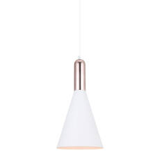 Italux lampa wisząca Khaleo MDM-3030/1 W+COP biała miedziana 19cm