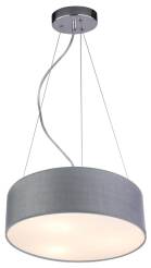 Candellux KIOTO 31-67722 lampa wisząca 3x40W E27 abażur jasno szary 40cm