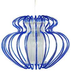 Candellux IMPERIA 31-36561 lampa wisząca abażur tworzywo sztuczne niebieski 1X60W E27 52 cm 