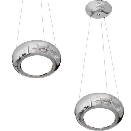 Milagro MERCURIO ML328 lampa wisząca nowoczesna okrągła chrom 12W 4000K LED 25cm