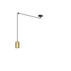 Emibig TRAKER 1 BL/GOLD 526/1 lampa wisząca nowoczesna halogen punktowy czarno złoty 1x30W Gu-10 300cm