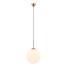 Italux Deore PND-5578-1L-BRO lampa wisząca nowoczesna stal brąz antyczny klosz szklany kula 30cm E27 1x40W