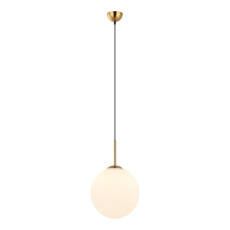 Italux Deore PND-5578-1L-BRO lampa wisząca nowoczesna stal brąz antyczny klosz szklany kula 30cm E27 1x40W