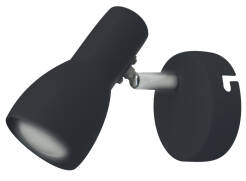 Candellux PICARDO 91-50618 kinkiet lampa ścienna czarny mat stalowy klosz 1X40W E14 WM 