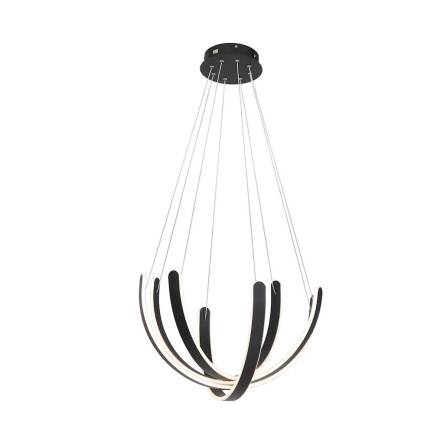 Milagro FIORE ML5494 lampa wisząca regulacja wysokości nowoczesna czarny 80W LED 4000K 60cm