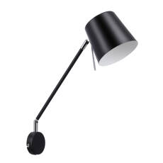 Candellux KILLY 21-73914 kinkiet lampa ścienna klosz metalowy na obrotowym ramieniu czarny mat 1X40W E27 14 cm