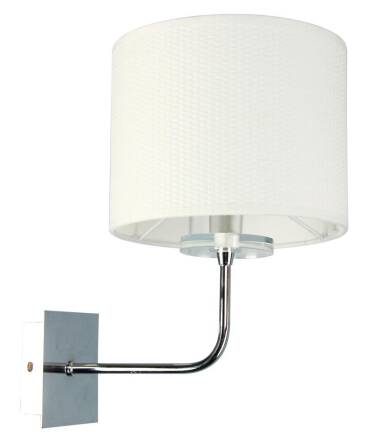 Candellux ESTERA 21-11473 kinkiet lampa ścienna chrom abażur jasnokremowy 1X40W E14 20cm