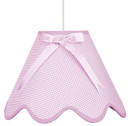 Candellux LOLA 31-04642 lampa wisząca abażur z kokardą różowy 1X60W E27 40 cm