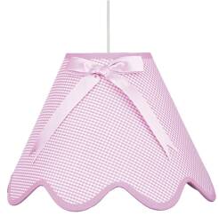 Candellux LOLA 31-04642 lampa wisząca abażur z kokardą różowy 1X60W E27 40 cm