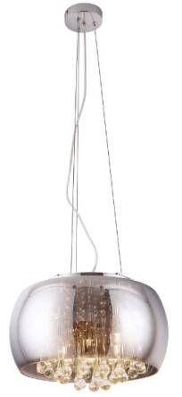 Maxlight Moonlight P0076-05L lampa wisząca grey lustrzany klosz szklane sople 5x40W G9 40cm