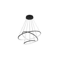 Milagro ORION BLACK ML509 lampa wisząca czarna trzy źródła światła zamontowana w okrągłych oprawach 99W LED 3000K 80cm