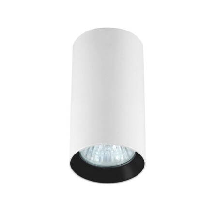 Light Prestige Manacor LP-2323/1D - 130 WH/BK oprawa stropowa natynkowa oczko białe z czarnym ringiem metal 1x50W GU10 13cm