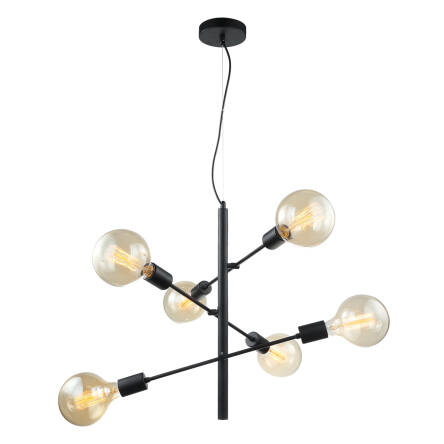 Italux lampa wisząca Madalyn MDM3582/6 BK czarna 51cm