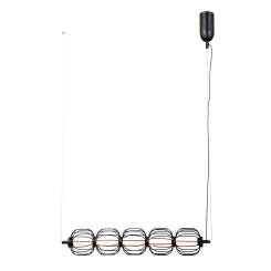 Italux Pedro PND-34405-5-BK lampa wisząca czarna druciana LED 20W 63cm