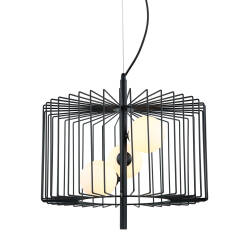 Italux Daren MDM-3937/3 BK lampa wisząca nowoczesna czarna stal klosze szkło G9 3x25W 45cm IP20