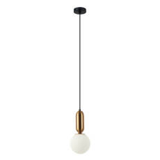 Italux Aldeva PND-02340-1S-BRO lampa wisząca nowoczesna stal brąz antyczny klosz szklany kula 15cm E27 1x40W