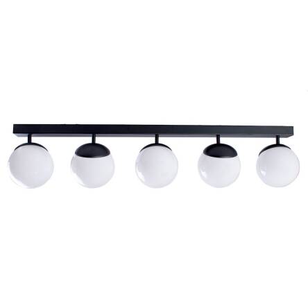 Milagro SFERA BLACK MLP8859 plafon lampa sufitowa czarna klosze kule szkło 5xE14 100cm