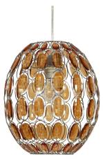 Candellux SELMA 31-02860 lampa wisząca klosz kryształki pomarańczowa 1X40W E27 25 cm