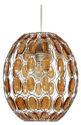 Candellux SELMA 31-02860 lampa wisząca klosz kryształki pomarańczowa 1X40W E27 25 cm