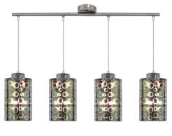 Candellux NOCTURNO 34-57723 lampa wisząca szklany klosz chrom 3D 4X40W E27 82cm