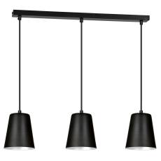 Emibig MILAGRO 3 BLACK / WHITE 396/3 lampa wisząca nowoczesna czarna biały środek metal 3x60W E27 66cm