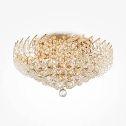 Maytoni Karolina DIA120-09-G plafon lampa sufitowa metalowa złota kryształowe wisiorki 9XE14 40W 51cm