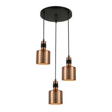 Italux Restenza PND-2439-3-COP lampa wisząca nowoczesna potrójna aluminium stal miedziany E27 3x40W IP20 38cm