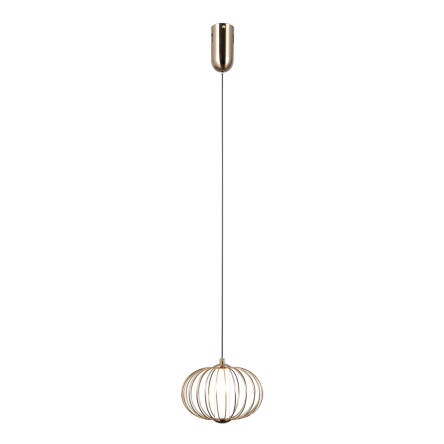 Italux Rabel PND-344221-1-HBR lampa wisząca złota, LED 5W 3000K 20cm
