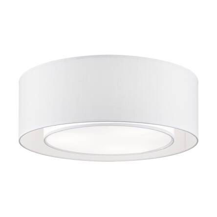 Maytoni Bergamo MOD617CL-04GR plafon lampa sufitowa metalowa chrom tkanina biało- szara 3XE27 60W 52cm