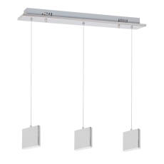 Milagro CUADRA ML443 lampa wisząca chrom trzy oprawy w formie kwadratów akryl metal możliwość regulacji wysokości 3X5W LED 4000K 60,2cm