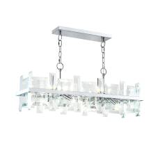 Maytoni Cerezo MOD201PL-08N lampa wisząca metalowa rama chrom płyty szklane transparentne 8xE14 40W 85,5 cm