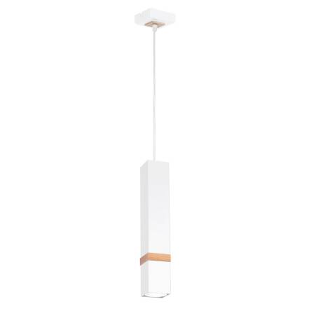 Milagro VIDAR WHITE MLP5408 lampa wisząca nowoczesna biały metal i drewno 1xGU10 8cm