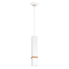 Milagro VIDAR WHITE MLP5408 lampa wisząca nowoczesna biały metal i drewno 1xGU10 8cm