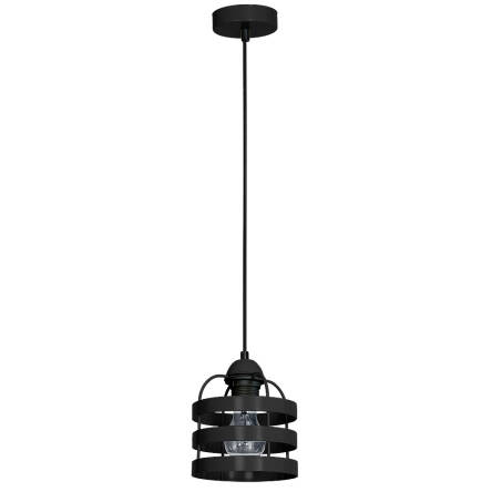 Milagro LARS BLACK MLP798 lampa wisząca industrialna czarna metalowa regulowana wysokość 1xE27 15cm WM