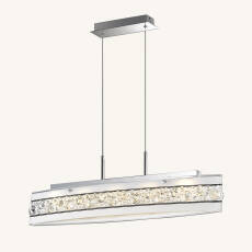 Italux lampa wisząca Franco P29396-1A szkło kryształy na stół LED 15W 3000K 80cm