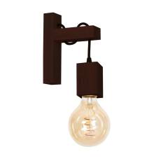 Milagro JACK MLP4359 kinkiet lampa ścienna żarówka zamocowana w drewnianej oprawce orzech 1xE27 22cm