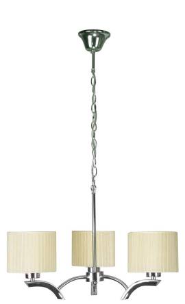 Candellux DRAGA 33-04208 lampa wisząca kremowy abażur 3X60W E27 58cm