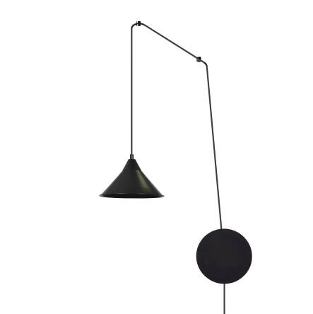 Emibig ABRAMO 1 BLACK 160/1 lampa wisząca regulowana metalowa design czarna loft 1x60W E27 490cm