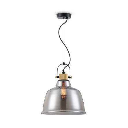 Maytoni Irving T163PL-01C lampa wisząca szklany klosz mosiężna metalową ramą regulowana wysokość 1xE27 40W 30cm