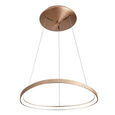 Italux Morfi 5355-848ROP-GB-3 lampa wisząca nowoczesna aluminium brązowe złoto szczotkowane klosz biały okrąg LED 48W 3000K 65cm IP20 