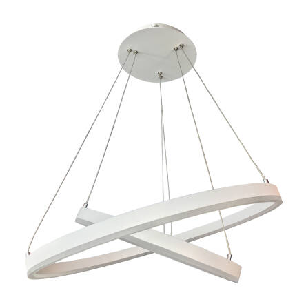 Italux Jovita 5239-874RP-WH-3 lampa wisząca nowoczesna biała 74W LED 3000K 60/40cm