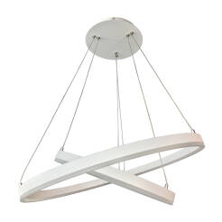 Italux Jovita 5239-874RP-WH-3 lampa wisząca nowoczesna biała 74W LED 3000K 60/40cm