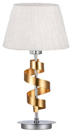 Candellux DENIS 41-23483 lampa stołowa 1X60W E27 chrom złoty abażur 25cm