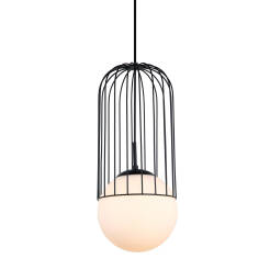 Italux lampa wisząca Matty MDM-3940/1 BK czarna druciana 20cm